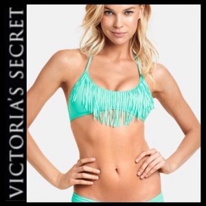 NWOT VS Fringe Halter Bikini Top